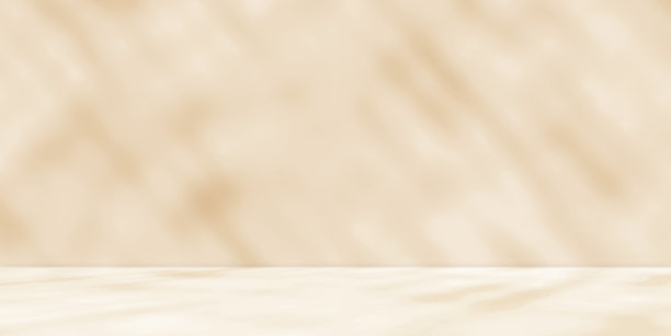 空的米色橙色房间工作室与树叶的阴影为产品介绍。图片下载