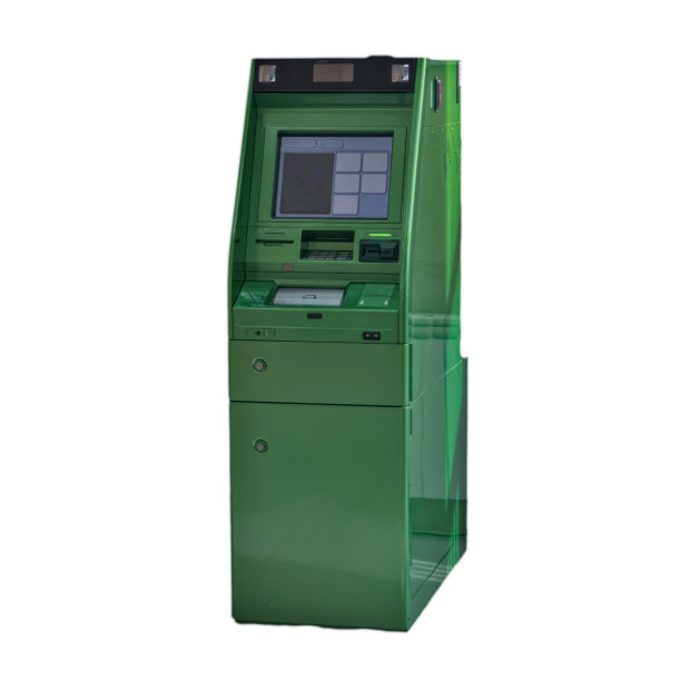 ATM绿色隔离白色背景。图片下载