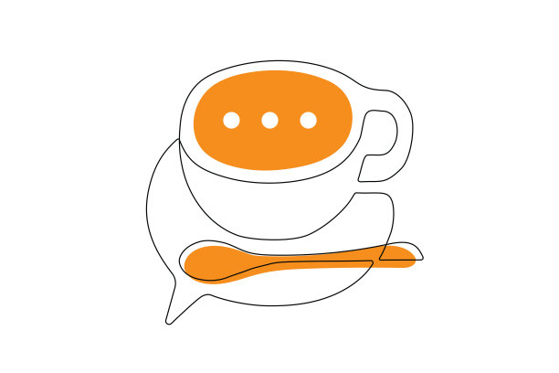 咖啡时间咖啡杯线艺术股票插图图片下载