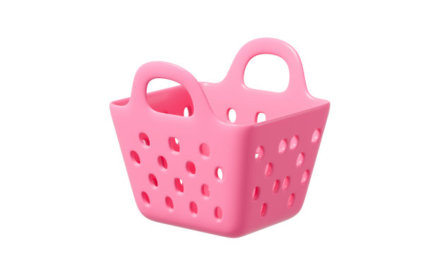 空洗衣篮模型。3 d渲染。图片下载