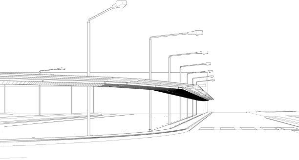 景观和建筑的3D插图图片下载