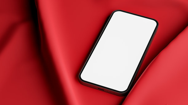 极简的智能手机模型背景软织物，3d渲染图片下载