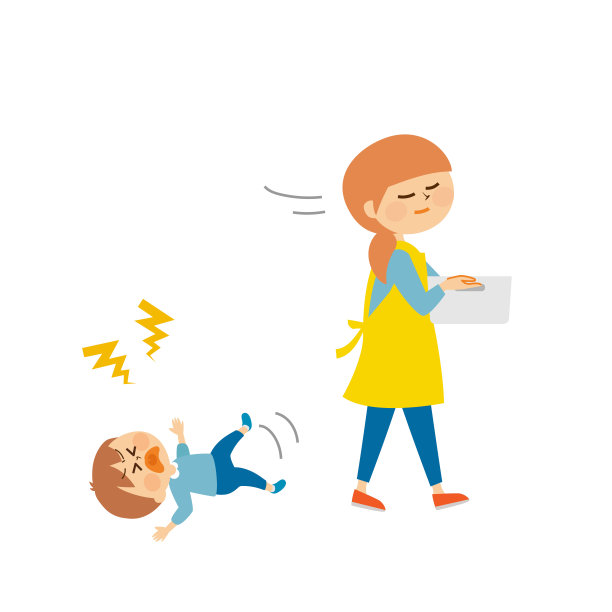 孩子发脾气，妈妈，可爱的插画素材图片下载