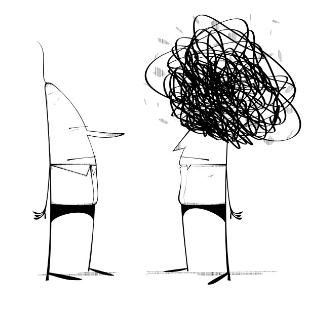 秃头男人和毛毛男人图片下载