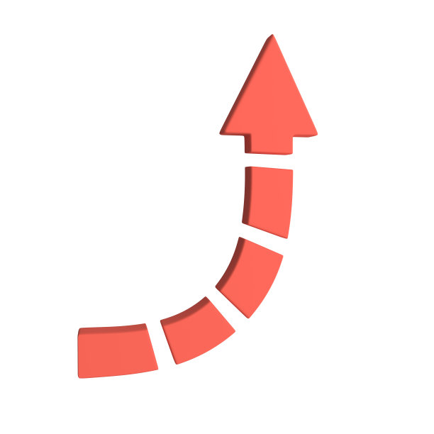 3d箭头图标。虚线箭头。现代的箭头。光标。3d渲染图片下载