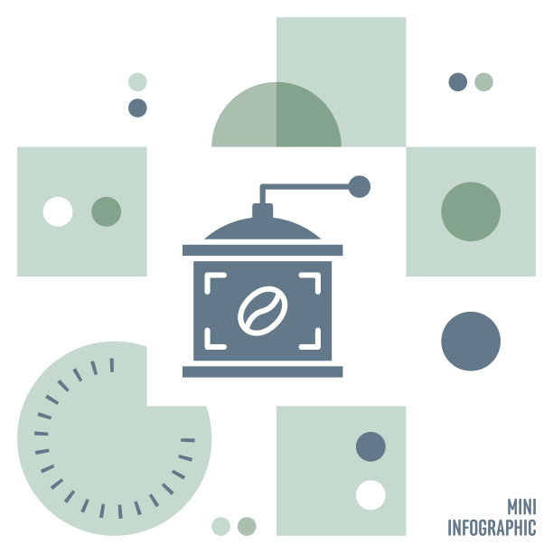 咖啡迷你信息图表设计图片下载