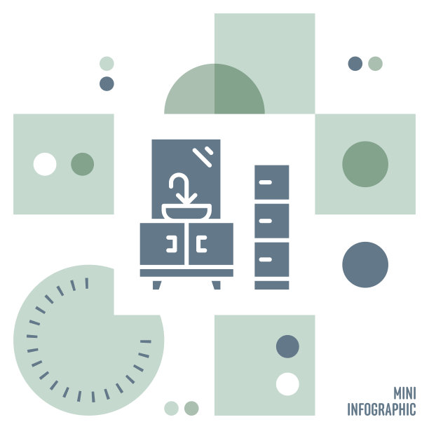 浴室迷你信息图图片下载