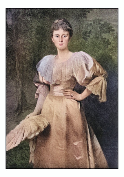 古董照片的绘画:妇女肖像图片下载