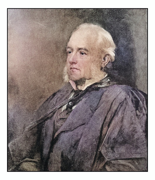 古董照片的绘画:男子肖像图片下载