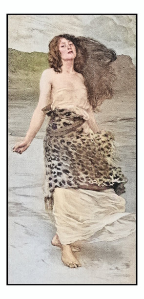 古董照片的绘画:妇女肖像图片下载