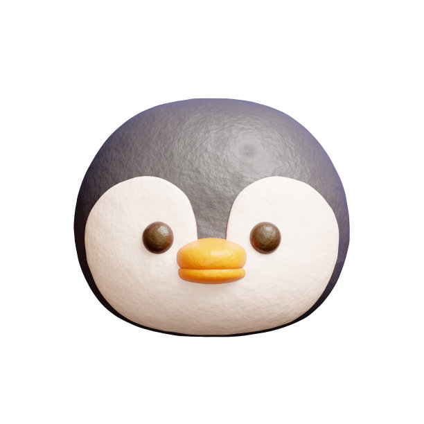 3D可爱的企鹅，卡通动物角色，3D渲染。图片下载