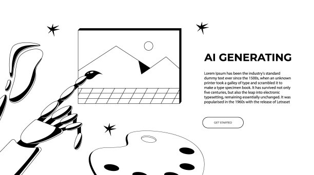 人工智能机器人绘画图片图片下载