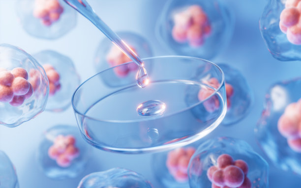 培养皿和透明细胞，3d渲染。图片下载