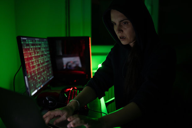 女黑客用病毒入侵公司服务器图片下载