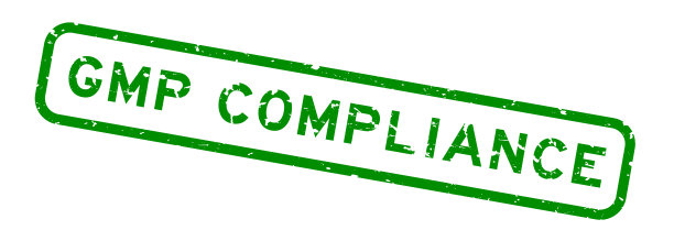 格伦格绿色GMP(良好生产规范)符合性白底方形橡胶密封印章图片下载