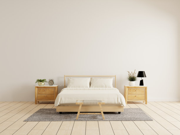 卧室内部模型在最小的风格图片下载