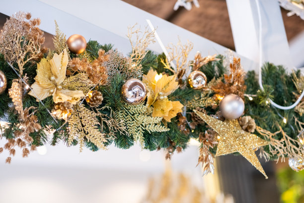 圣诞星星装饰股票照片图片下载