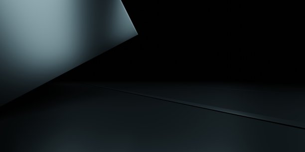 三维渲染的黑色抽象几何背景。广告设计、陈列室、科技、现代、运动、游戏、虚拟世界、化妆品、奢侈品、车库场景。科幻插画。产品显示图片下载