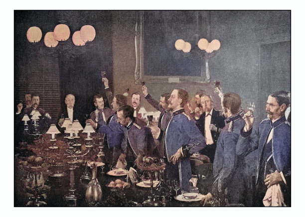 古董画照片:吐司图片下载