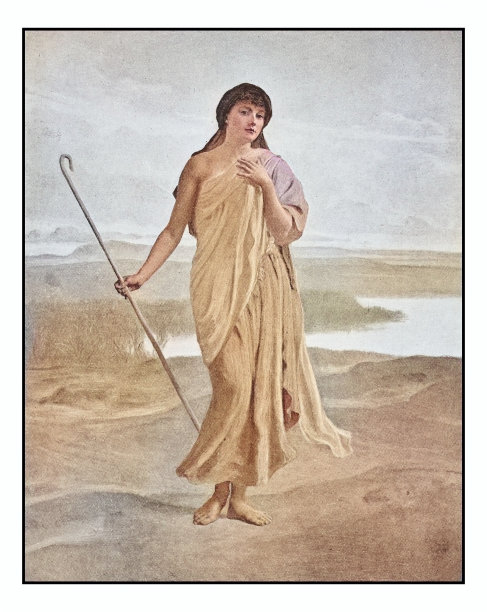 古董照片的绘画:妇女肖像图片下载