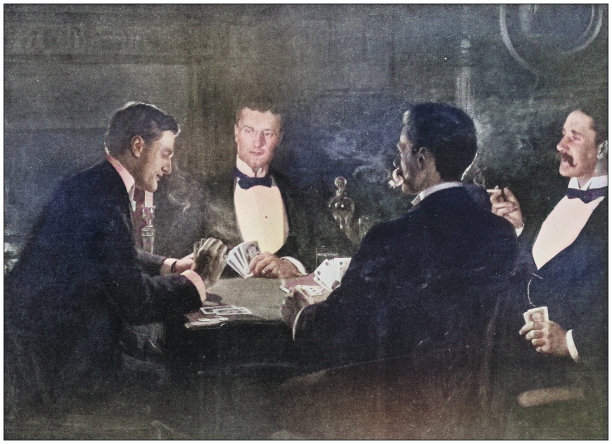 古董画照片:打牌图片下载