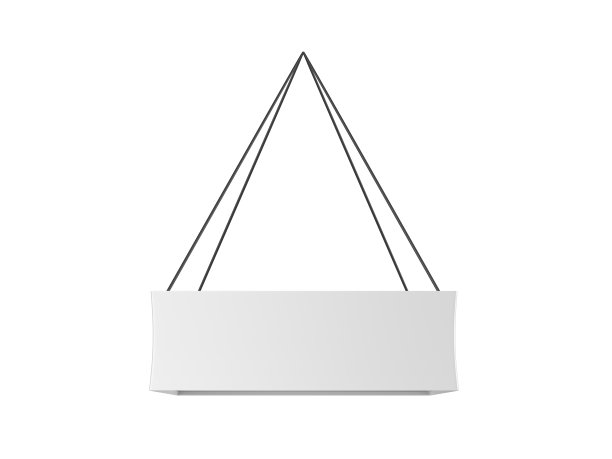 空白模板贸易展悬挂可定制的广告横幅。图片下载