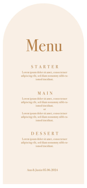 婚礼菜单卡。豪华晚餐菜单。图片下载