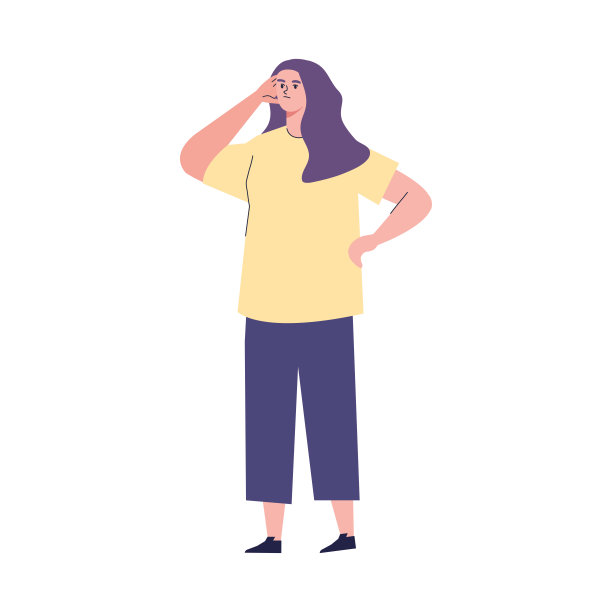 忧虑的年轻女人图片下载