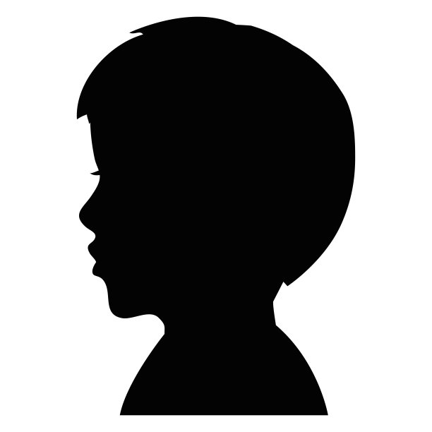 小男孩轮廓图片下载