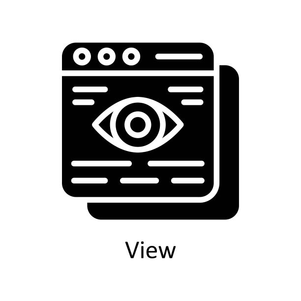 视图矢量实体图标样式插图。EPS 10文件图片下载