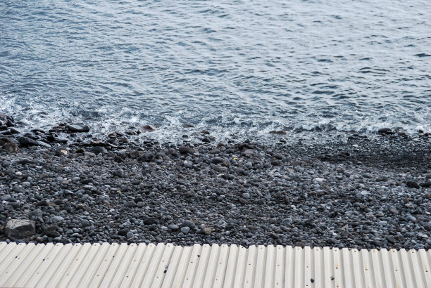 海浪在沙滩上，数码照片的图片作为背景图片下载