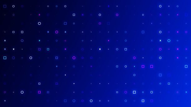 明亮有光泽的正方形和圆形抽象的技术背景图片下载