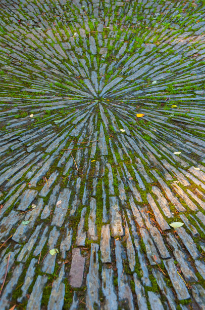 放射状图案的天然石头，照片在南特公园图片下载