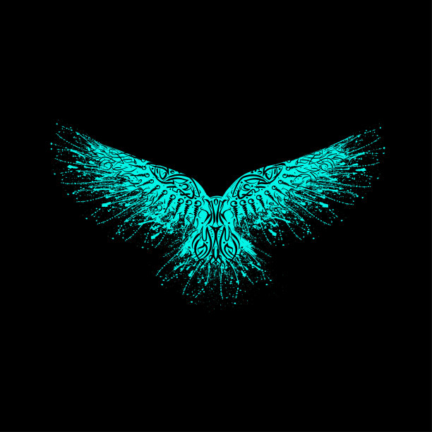 鸦纹廓形绿图片下载