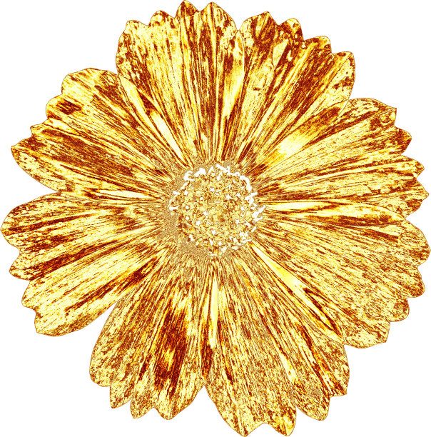 金色金属花瓣，丁香花优雅的设计元素图片下载