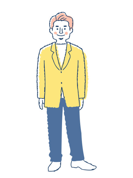 微笑的年轻人全身图片下载