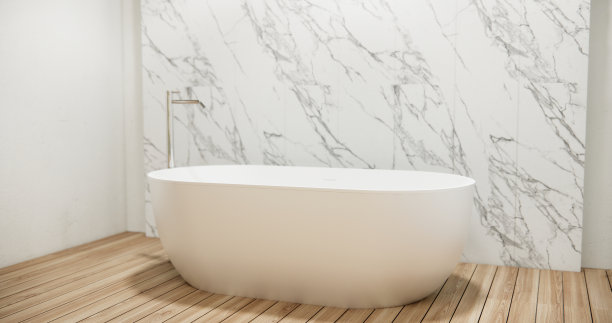 白色浴室现代日本简约风格。三维渲染图片下载