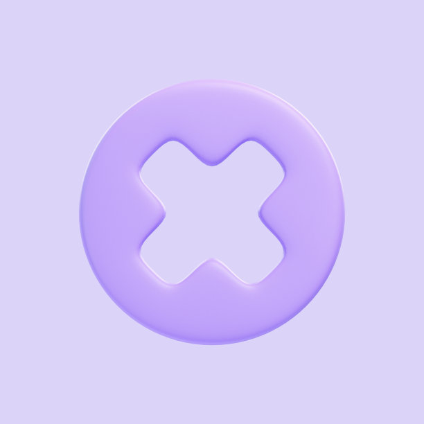 紫色错误符号孤立在紫色背景上图片下载