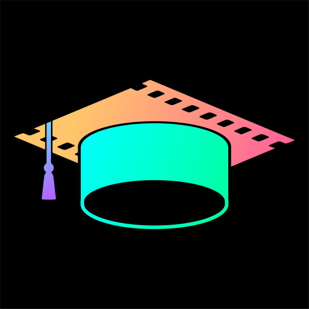毕业帽电影电影院电影学院插图设计矢量图片下载