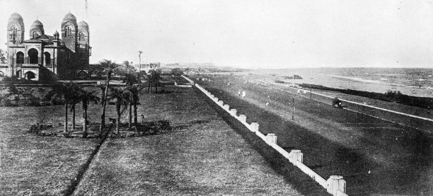 1895年印度的人物和地标:马德拉斯码头图片下载