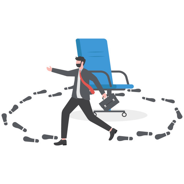 职业道路死胡同，商业惯例，在同样的老重复的工作，照常工作没有动力或无限循环的常规工作概念，沮丧的商人走在没有出路和职业道路的圈子里。图片下载
