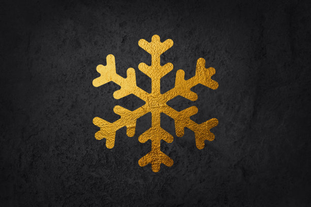 冰和金色的雪花。三维矢量现实的图标集，圣诞装饰。寒冷下雪的冬天概念。图片下载