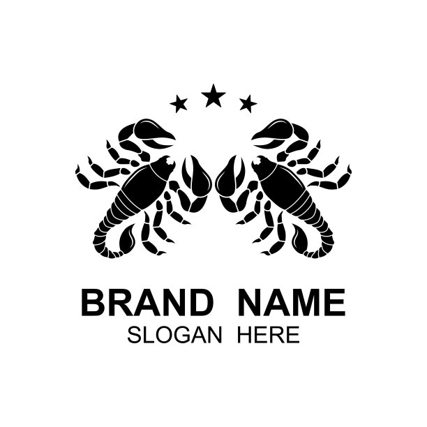 蝎子标志矢量图标说明模板。图片下载