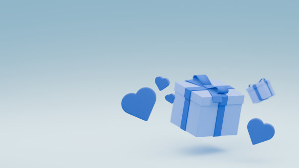 目前盒子和心脏的3dcg插图图像图片下载