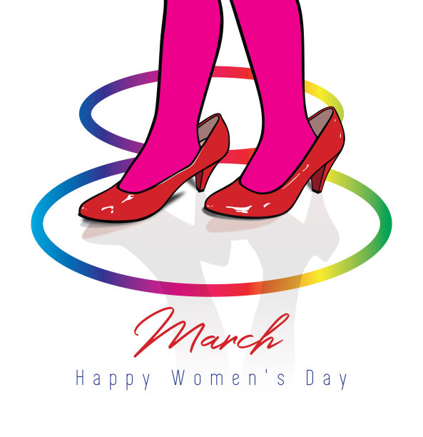 一个穿着红色高跟鞋的小女孩图片下载