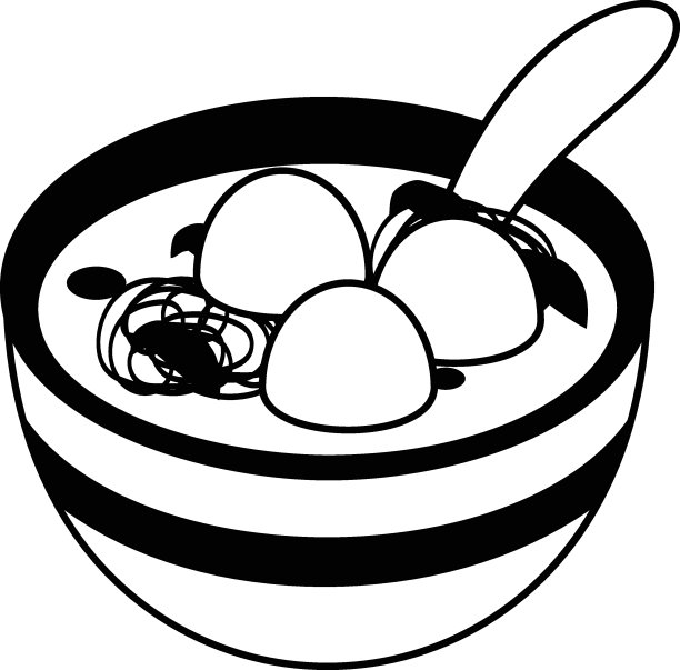 糯米团等距概念矢量图标设计，中国传统文化符号，农历龙年2024标志，中国旅游指南股票插图图片下载