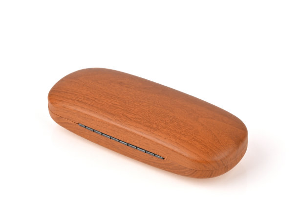 眼镜盒木风格在白色背景图片下载