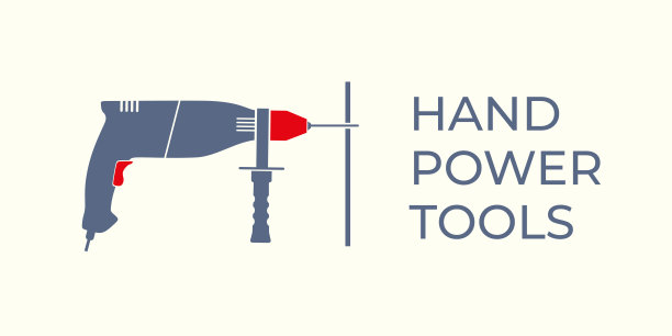 电动手动工具。施工电动工具。工具为木材，金属，石头。电动施工工具，孤立的平面矢量图标。图片下载