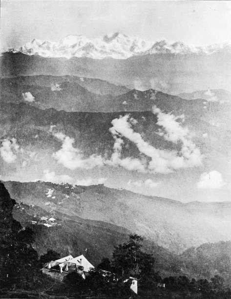 1895年印度的人物和地标:从大吉岭眺望图片下载