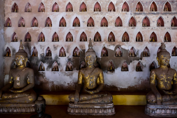 泰国佛像，数码照片图片作为背景，拍摄于老挝，亚洲，老挝琅勃拉邦，老挝，亚洲图片下载